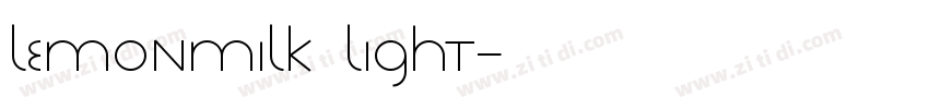 LEMONMILK Light字体转换